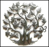 Metal Tree and Birds, Metal Wall Art, Wall Hanging, Metal Wall Decor, Haitian House, Metal Art, Wall